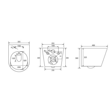 Унитаз подвесной Abber Bequem AC1102TMW белый с сиденьем микролифт безободковый смыв торнадо