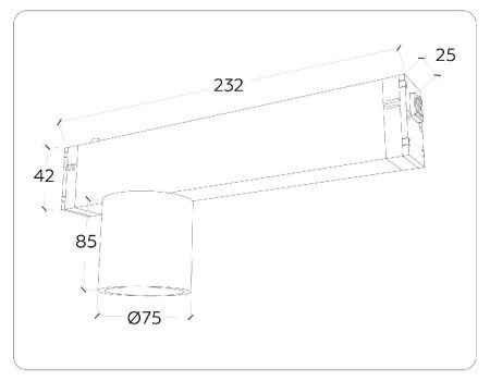 Трековый магнитный светильник Ambrella Light Magnetic 220V (Магнетиц 220В) GL1242