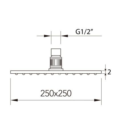 Верхний душ Clever SLIM INOX AIR 99692 25х25 хром