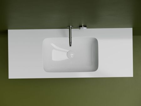 Раковина из сантехнического фарфора Ceramica Nova ELEMENT CN7018 50х40 встраиваемая цвет белый без отверстий под смеситель