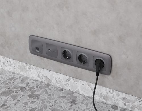 Комплект механизма компьютерной розетки Ambrella Volt MO662005 - фото 2