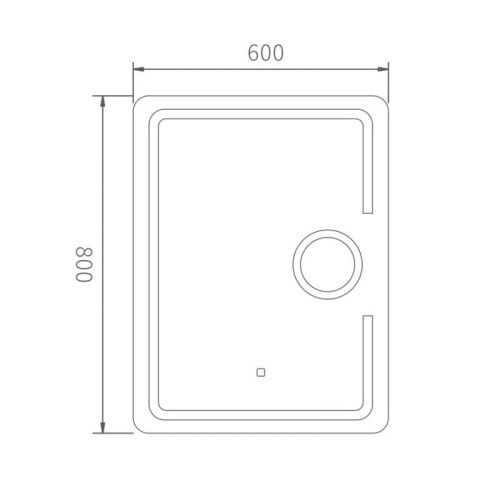 Зеркало с подсветкой Haiba HB661 60х80 цвет серебристый - фото 3