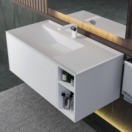 Тумба с раковиной Uperwood Lotus Premium 39340207463 100х50 цвет белый