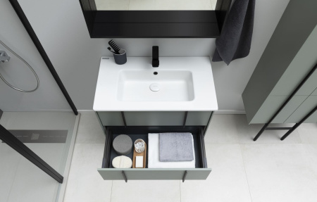 Тумба под раковину Allen Brau Reality 1.32007.CGM 100х46х50 подвесная цвет зеленый/серый