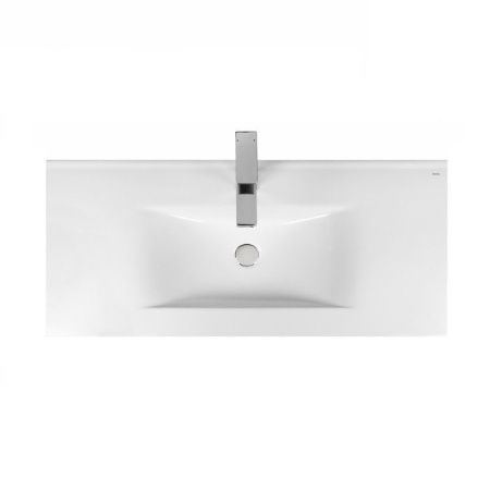 Раковина из сантехнического фарфора Bond Cube S05-1000 100х50 встраиваемая цвет белый 1 отверстие под смеситель