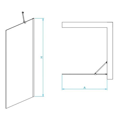 Душевая перегородка RGW Walk In 351011009-14 90х195 стекло прозрачное профиль черный - фото 3