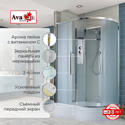 Душевая кабина AvaCan EM EM3912LN 120х90 асимметричная без крыши ориентация левая - фото 2 Душевая кабина AvaCan EM EM3912LN 120х90 асимметричная без крыши ориентация левая - фото 2