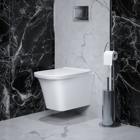 Унитаз подвесной Grossman Classic GR-4463S белый глянцевый с сиденьем микролифт безободковый каскадный смыв