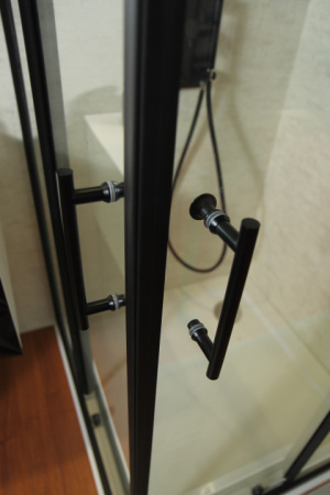 Душевой уголок Cezares ECO ECO-O-A-2-90-C-NERO 90х90 стекло прозрачное профиль черный без поддона