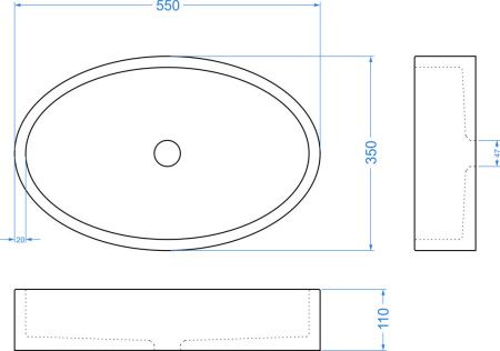 Раковина из искусственного камня Uperwood Rome 291020218 60х40 накладная цвет серый