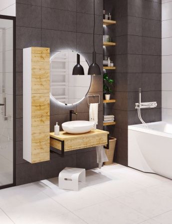 Тумба под раковину 1MarKa Grunge Loft У85842 80х50 подвесная цвет коричневый