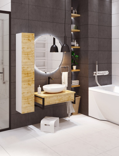 Тумба под раковину 1MarKa Grunge Loft У85842 80х48х25,5 - фото 5
