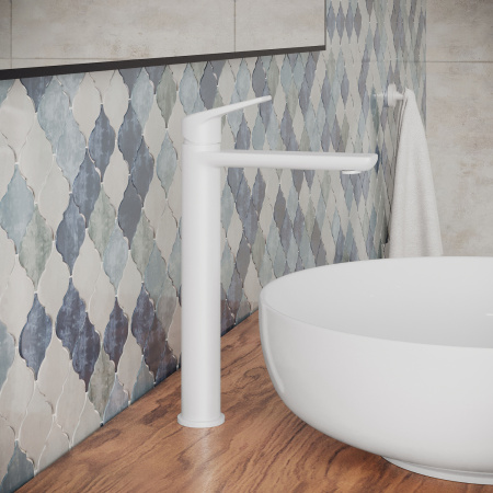 Смеситель Wellsee ICON! for life 182310000 на столешницу белый матовый