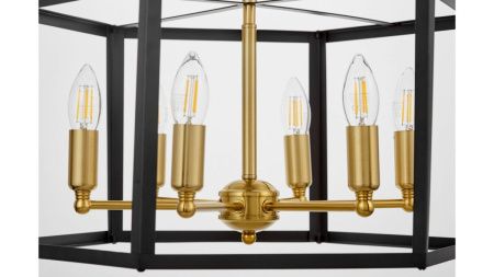 Люстра подвесная Lumina Deco Lorton (Лортон) LDP 1142-6 BK+MD