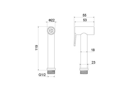Гигиенический душ Aquatek AQ2057MB черный