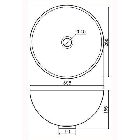 Раковина из искусственного камня Altasan ALIENO UPP40ALIENO 40х40 накладная цвет белый без отверстий под смеситель
