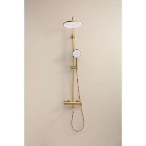 Душевая стойка Raglo R20.24.03 настенная цвет сатин золотой - фото 5