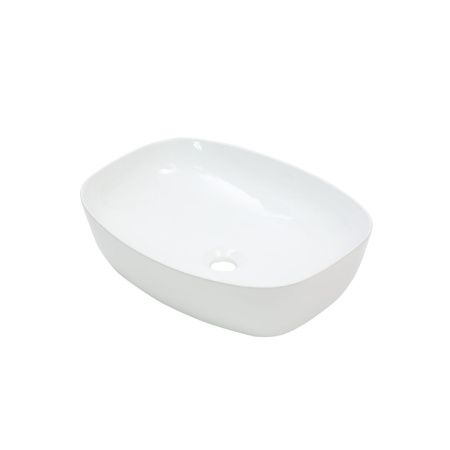 Раковина из сантехнического фарфора Melana 320352-805 50х40 накладная цвет белый без отверстий под смеситель