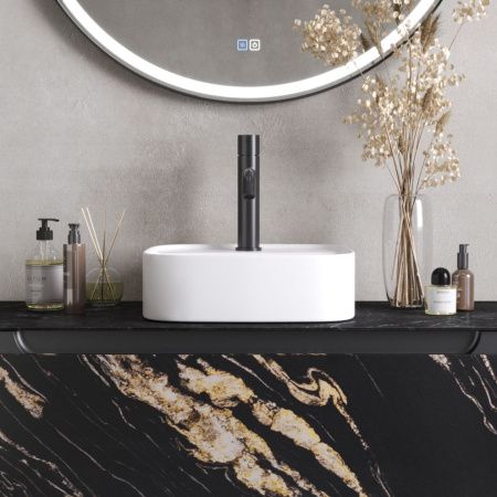 Раковина керамическая Cezares CZR-6615-BO 40х40 накладная цвет белый 1 отверстие под смеситель