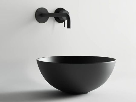 Раковина из сантехнического фарфора Ceramica Nova ELEMENT CN6004 40х40 накладная цвет черный без отверстий под смеситель