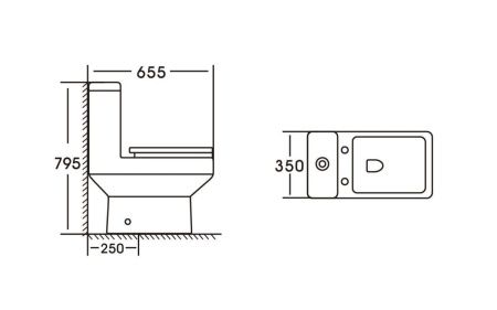 Унитаз-компакт напольный с бачком Stella Polar Теруэль SP-00001876 белый с сиденьем микролифт душевой смыв