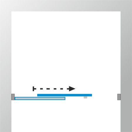 Душевая дверь Тритон Слайд Щ0000064612 100х185 стекло с рисунком профиль белый