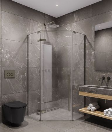 Душевой уголок Timo T67 100х100 стекло прозрачное профиль никель без поддона