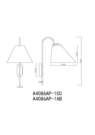 Бра Arte Lamp Rondo (Рондо) A4086AP-1AB