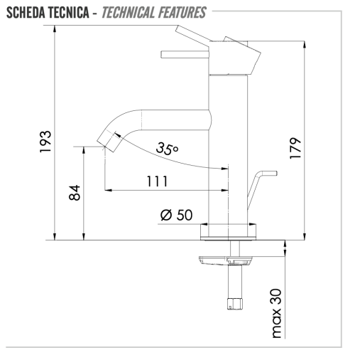 Смеситель Remer X Style X10BG на раковину брашированное золото - фото 2