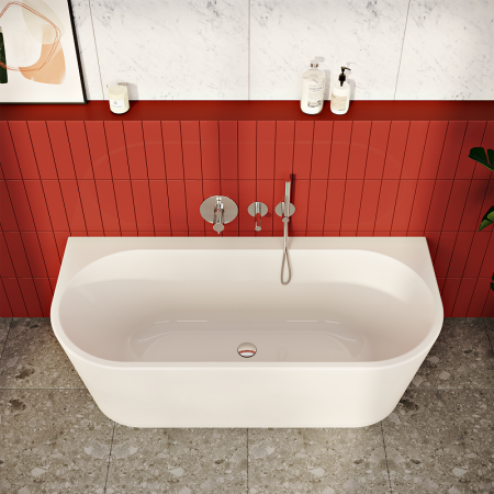 Ванна акриловая Vitra Geo 65420006000 180х80 пристенная овальная с ножками