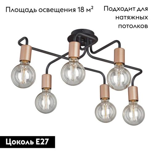 Люстра потолочная Vitaluce V4560 V4560-1/6PL - фото 2