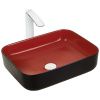 Раковина из сантехнического фаянса WeltWasser WW SK 10000004537 50х40 накладная цвет черный/красный без отверстий под смеситель