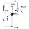 Смеситель Laufen K by Laufen 3.1133.1.001.100.1 на раковину золото