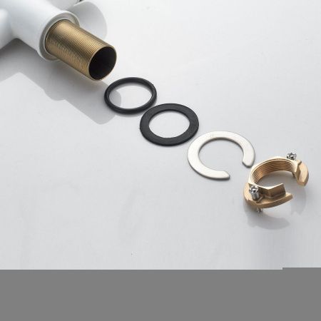 Смеситель для кухни Shevanik S328C на мойку белый