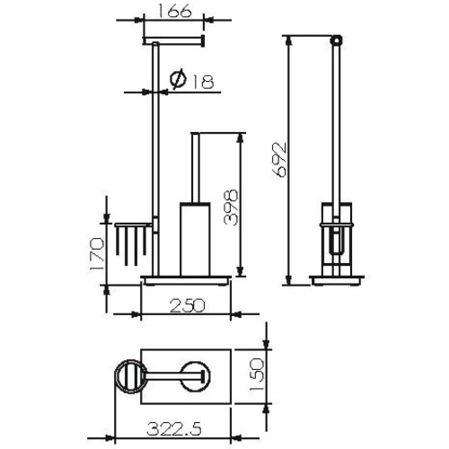 Стойка Langberger Accessories 70281B - фото 2 Стойка Langberger Accessories 70281B - фото 2
