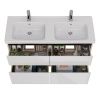 Тумба под раковину LeMark Combi LM03C125T-black 120х40 напольная цвет белый