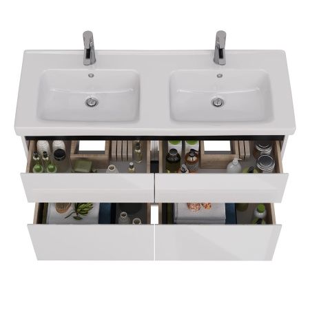 Тумба под раковину LeMark Combi LM03C125T-black 120х40 напольная цвет белый