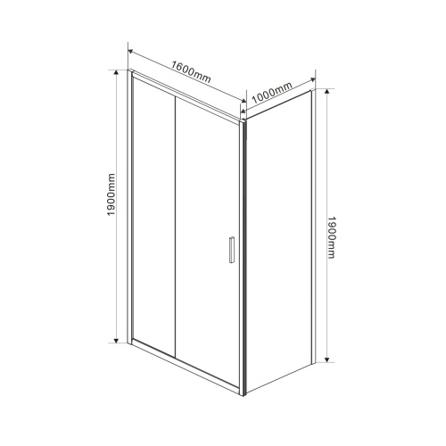 Душевой уголок Vincea Garda VSR-1G1016CL 160х100 стекло прозрачное профиль хром глянцевый - фото 5