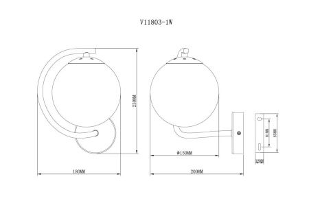 Бра Moderli Circle (Цирцле) V11803-1W