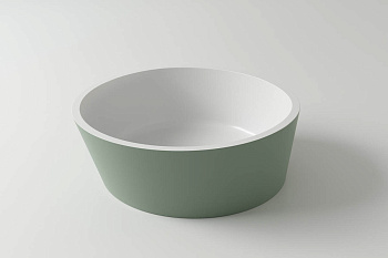 Раковина из искусственного камня Holbi ALMATEA 1.02.002.11.2 42х42 накладная цвет белый матовый