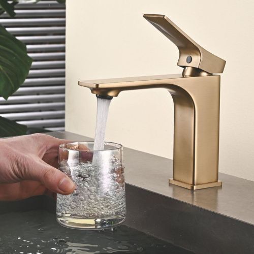 Смеситель Shevanik S6101G на раковину золото - фото 5