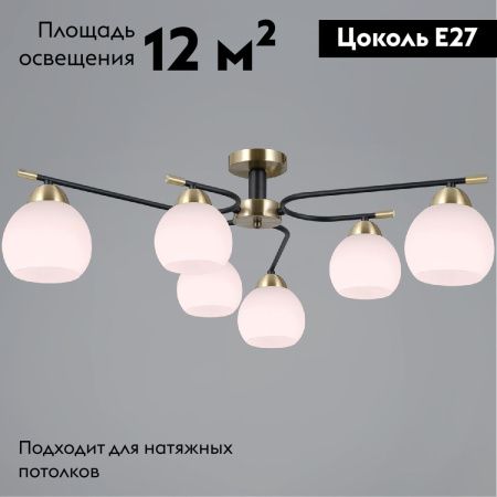 Люстра потолочная Illumico IL0638-6CSQ-24 AB BK LIBRA