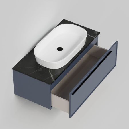 Тумба со столешницей La Fenice ELBA NFNC-01-ELB-BG-100-3-GB 100х50 подвесная цвет синий