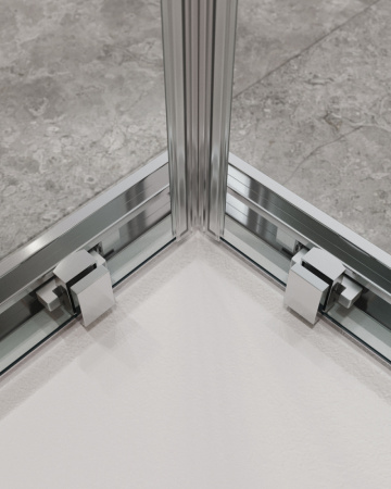 Душевой уголок Cezares MOLVENO MOLVENO-AH-22-130/120-C-Cr-IV 130х120 стекло прозрачное профиль хром глянцевый без поддона