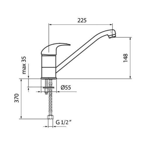 Смеситель для кухни Webert Sax SX920102015 на мойку хром - фото 3