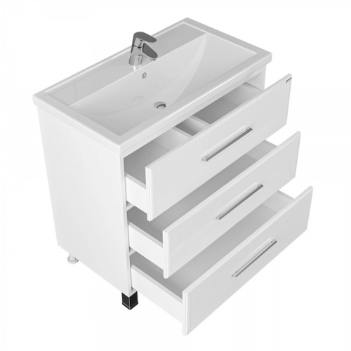 Тумба под раковину СанТа Омега 207006 77х43х77 напольная цвет белый - фото 2