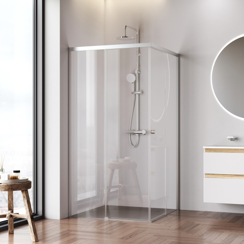 Душевой уголок Am.Pm X-joy W94G-403-100100-MТ1К 99х99 стекло прозрачное профиль хром матовый без поддона