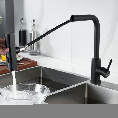 Смеситель для кухни Raffine F203H на мойку черный