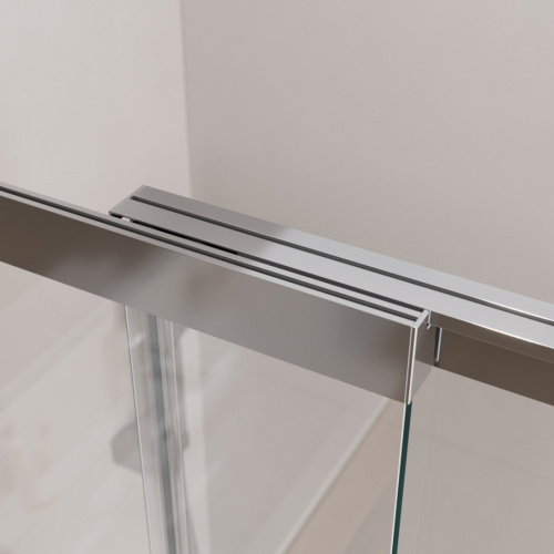 Душевая шторка на ванну Cezares SLIDER SLIDER-FIX-VF-11-90/150-C-Cr 90х150 стекло прозрачное профиль хром глянцевый - фото 4