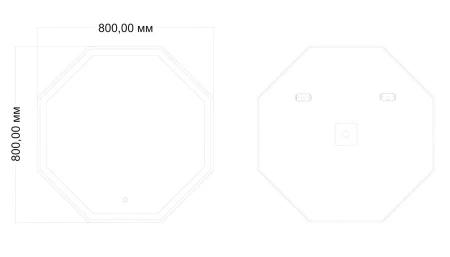 Зеркало с подсветкой Art&Max ARGO AM-Arg-800-800-DS-F 80х80 подвесное